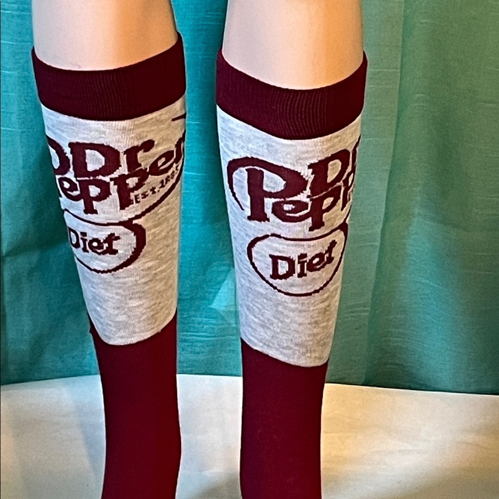 Diet Dr Pepper Novelty Socks NWT